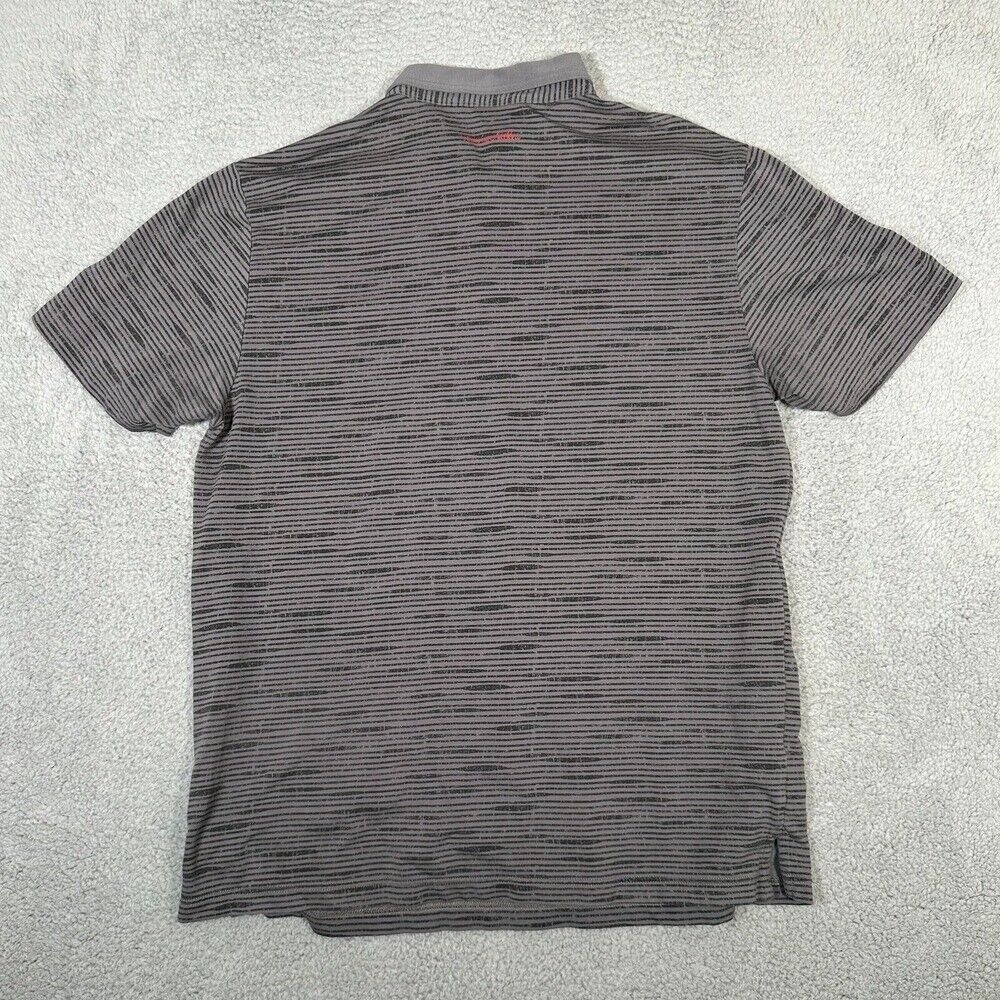 Travis Mathew Polo Shirt Mens XL Gray Pattern Golf Short Sleeve Cotton Blend - Picture 6 of 7